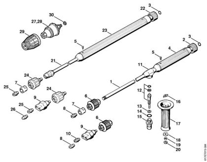 Elektro-Hochdruckreiniger (RE) RB 400 K Strahlrohr der Marke Stihl