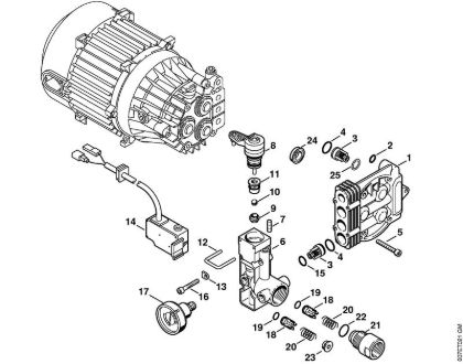 Elektro-Hochdruckreiniger (RE) RE 104 KM Regelsicherheitsblock der Marke Stihl