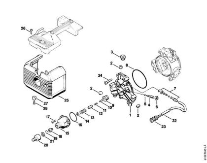 Elektro-Hochdruckreiniger (RE) RE 120 K Pumpendeckel RE 100 K der Marke Stihl