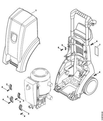 Elektro-Hochdruckreiniger (RE) RE 230 Abdeckhaube der Marke Stihl