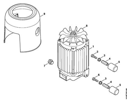 Elektro-Hochdruckreiniger (RE) RE 230 Elektromotor, Lüftergehäuse der Marke Stihl