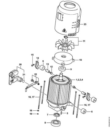 Elektro-Hochdruckreiniger (RE) RE 282 PLUS Elektromotor der Marke Stihl