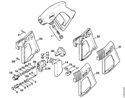 Elektro-Hochdruckreiniger (RE) RE 310 K Pistole der Marke Stihl