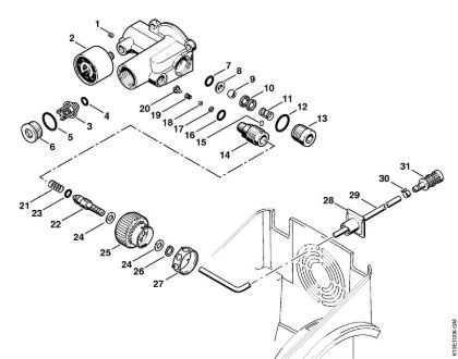 Elektro-Hochdruckreiniger (RE) RE 310 K Regelsicherheitsblock der Marke Stihl