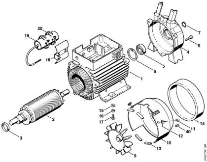 Elektro-Hochdruckreiniger (RE) RE 340 K Elektromotor der Marke Stihl