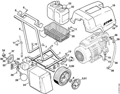 Elektro-Hochdruckreiniger (RE) RE 401 K Fahrwagen RE 400 K, RE 401 K der Marke Stihl