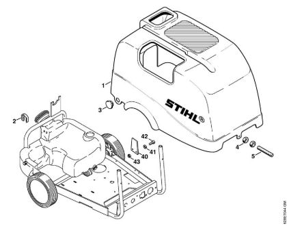 Elektro-Hochdruckreiniger (RE) RE 500 W Abdeckhaube der Marke Stihl
