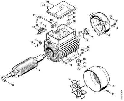 Elektro-Hochdruckreiniger (RE) RE 640 W Elektromotor der Marke Stihl