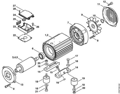 Elektro-Hochdruckreiniger (RE) RE 661 Elektromotor der Marke Stihl