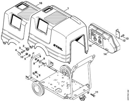 Elektro-Hochdruckreiniger (RE) RE 840 W Abdeckhaube der Marke Stihl