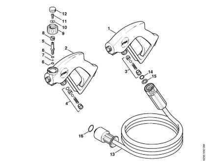 Elektro-Hochdruckreiniger (RE) RE 880 W Pistole, Hochdruckschlauch der Marke Stihl