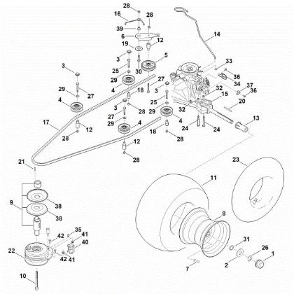 Bild von I - Getriebe, Hinterrad, Messerkupplung RT 6112.0 C