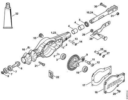 Spezialgeräte (PC, SP, MC) PC 70 Getriebe der Marke Stihl