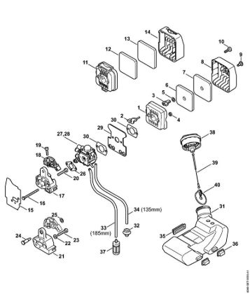Spezialgeräte (PC, SP, MC) PC 70 Luftfilter, Kraftstofftank der Marke Stihl