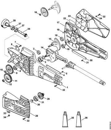 Spezialgeräte (PC, SP, MC) SP 451 Getriebe der Marke Stihl