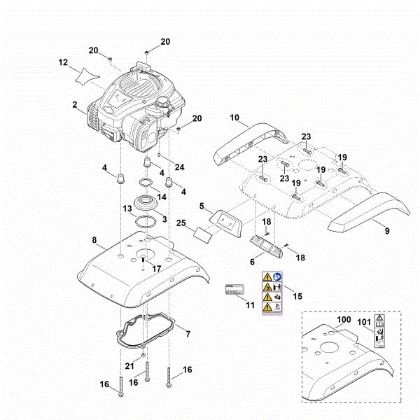 Bild von C - Abdeckung, Motor MH 445.0 R