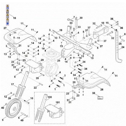 Bild von C - Abdeckung, Fahrwerk MH 700.1