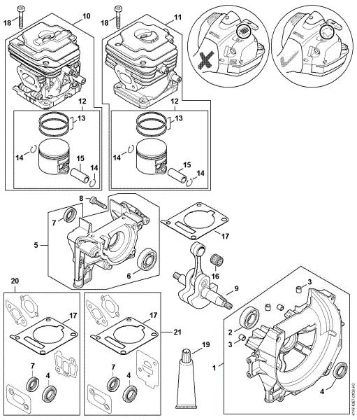 Bild von Kurbelgehäuse, Zylinder FS 410 C FS 410 C-E