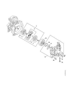 Bild von Kupplung, Kupplungsgehäuse FS 411 C-EM