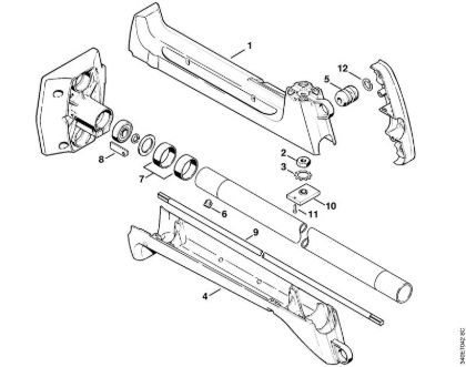 Freischneider FS 420 Schaft, Kupplungsgehäuse   19 317 784 (17.89) der Marke Stihl