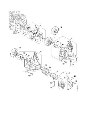 Bild von Kupplung, Kupplungsgehäuse FS 460 C-EM KW