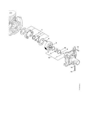 Bild von Kupplung, Kupplungsgehäuse FS 491 C-EM