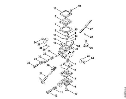 Motorsensen (FS) FS 40 - 4130 Vergaser WT-160 der Marke Stihl