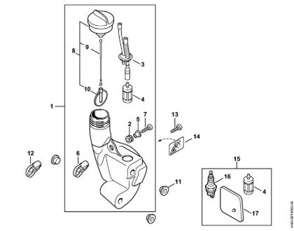 Motorsensen (FS) FS 45 C-E Kraftstofftank der Marke Stihl