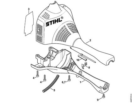Motorsensen (FS) FS 55 C-E Motorgehäuse (Zweihandgriff) der Marke Stihl