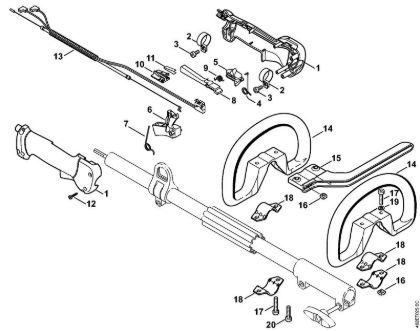KombiMotoren (KM) KM 85 R Handgriff der Marke Stihl